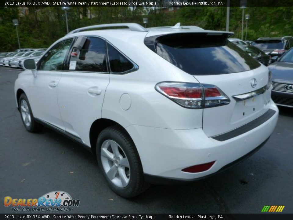 2013 Lexus RX 350 AWD Starfire White Pearl / Parchment/Espresso Birds Eye Maple Photo #2