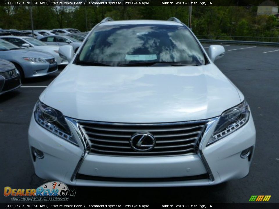 2013 Lexus RX 350 AWD Starfire White Pearl / Parchment/Espresso Birds Eye Maple Photo #7
