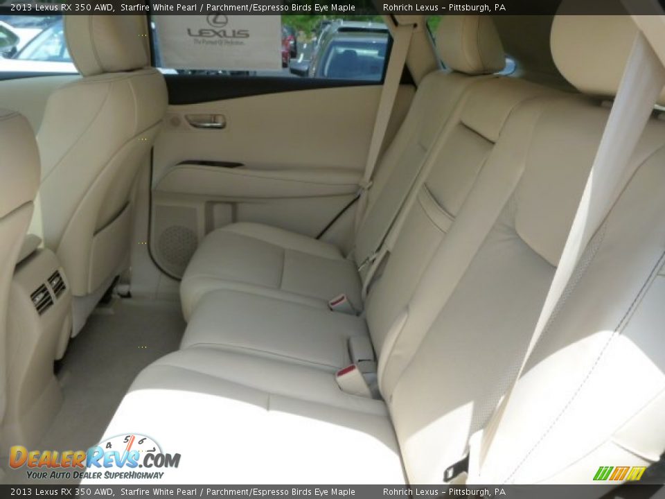 2013 Lexus RX 350 AWD Starfire White Pearl / Parchment/Espresso Birds Eye Maple Photo #11