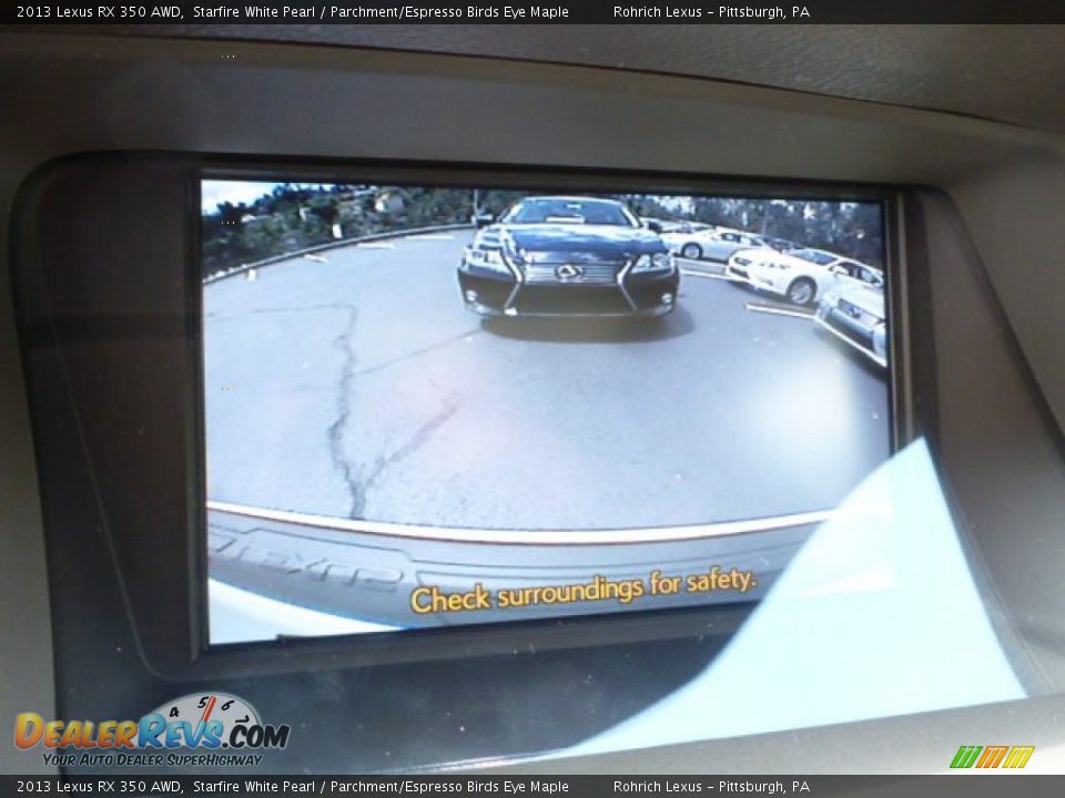 2013 Lexus RX 350 AWD Starfire White Pearl / Parchment/Espresso Birds Eye Maple Photo #17