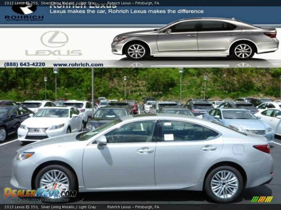 2013 Lexus ES 350 Silver Lining Metallic / Light Gray Photo #1