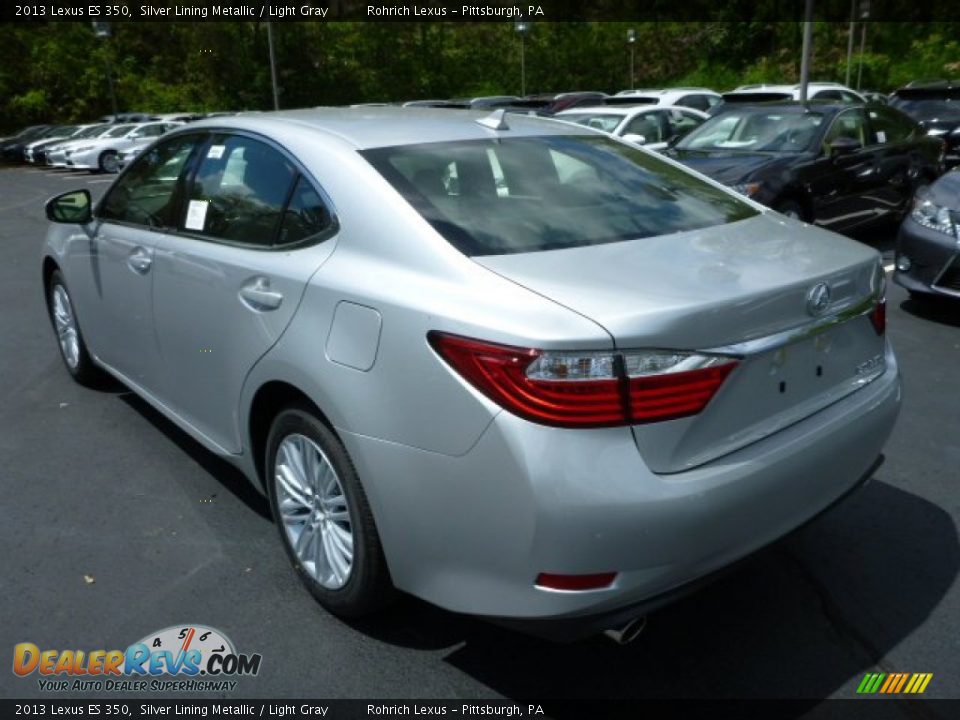 2013 Lexus ES 350 Silver Lining Metallic / Light Gray Photo #2
