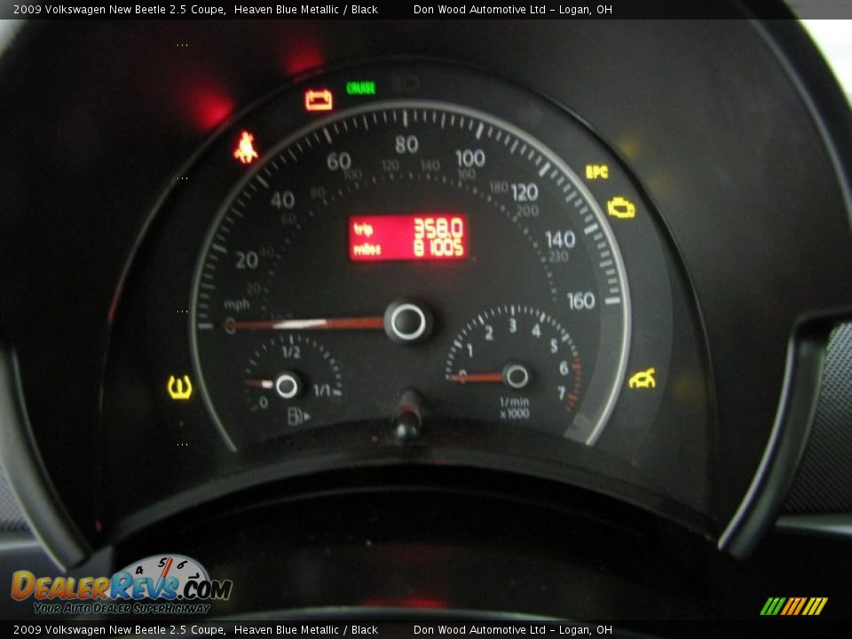 2009 Volkswagen New Beetle 2.5 Coupe Heaven Blue Metallic / Black Photo #15