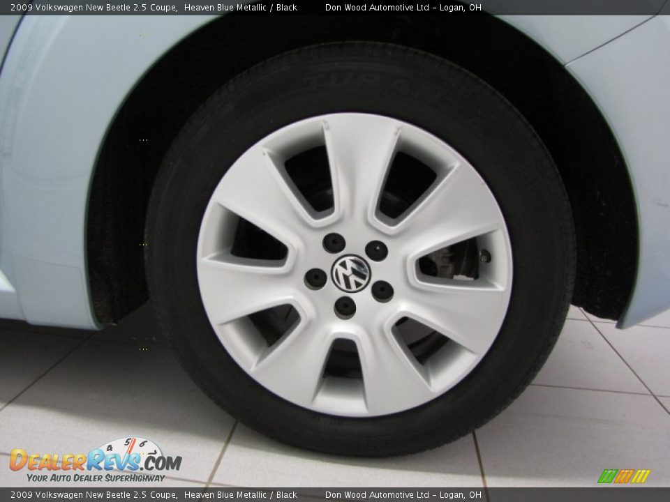 2009 Volkswagen New Beetle 2.5 Coupe Heaven Blue Metallic / Black Photo #17