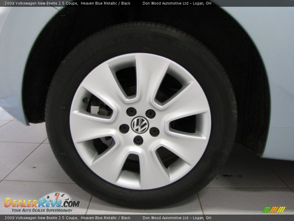 2009 Volkswagen New Beetle 2.5 Coupe Heaven Blue Metallic / Black Photo #19