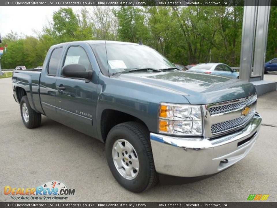 2013 Chevrolet Silverado 1500 LT Extended Cab 4x4 Blue Granite Metallic / Ebony Photo #11