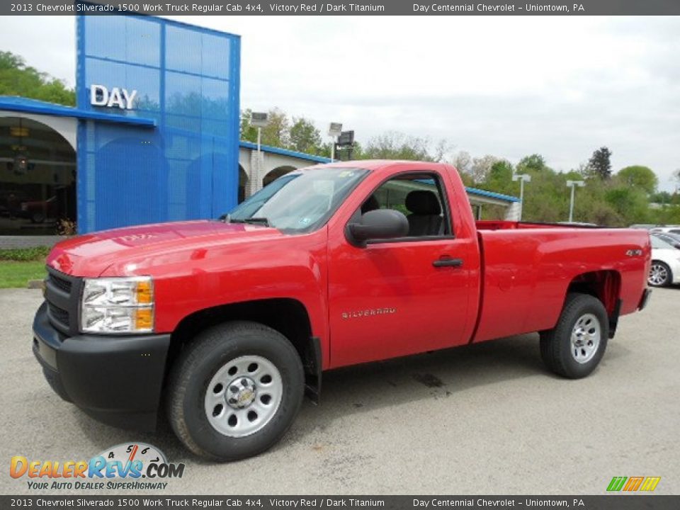 2013 Chevrolet Silverado 1500 Work Truck Regular Cab 4x4 Victory Red / Dark Titanium Photo #1