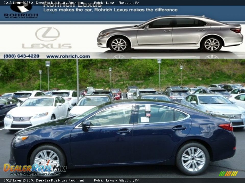 2013 Lexus ES 350 Deep Sea Blue Mica / Parchment Photo #1