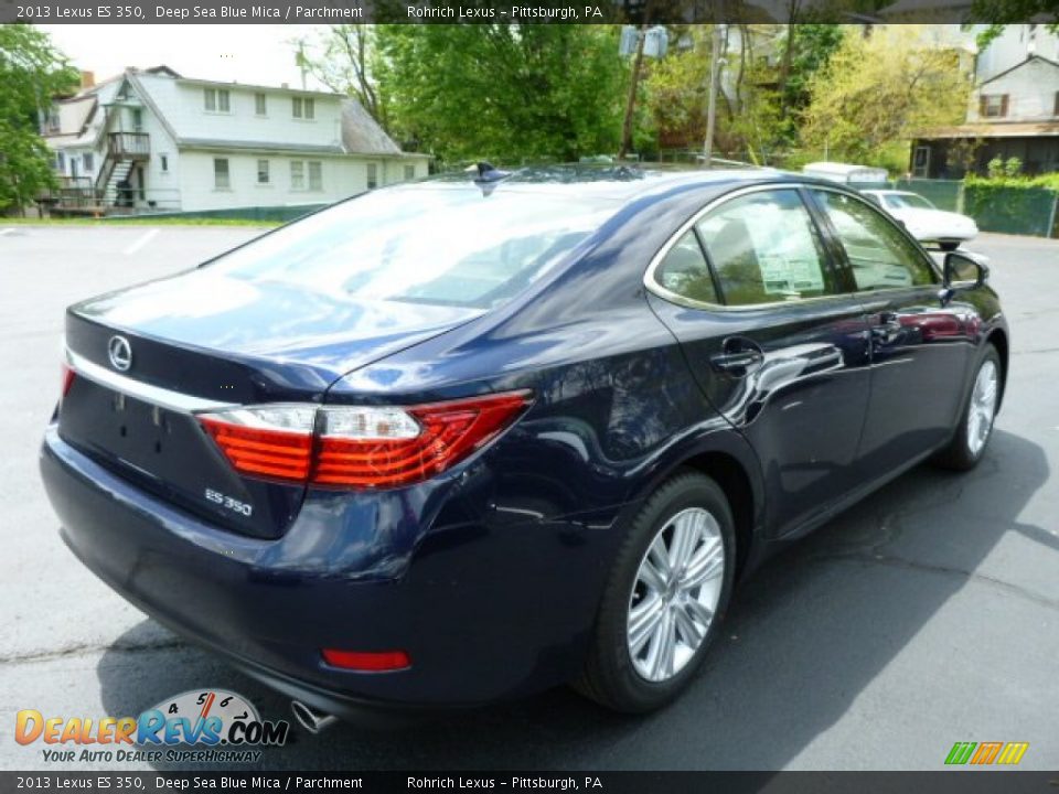 2013 Lexus ES 350 Deep Sea Blue Mica / Parchment Photo #4