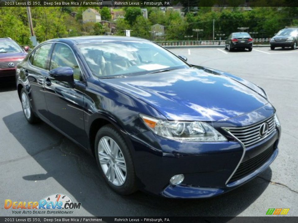 2013 Lexus ES 350 Deep Sea Blue Mica / Parchment Photo #6