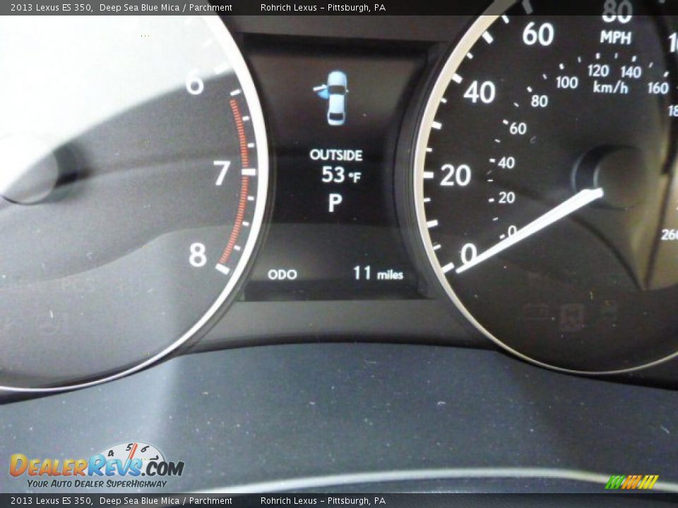 2013 Lexus ES 350 Deep Sea Blue Mica / Parchment Photo #19