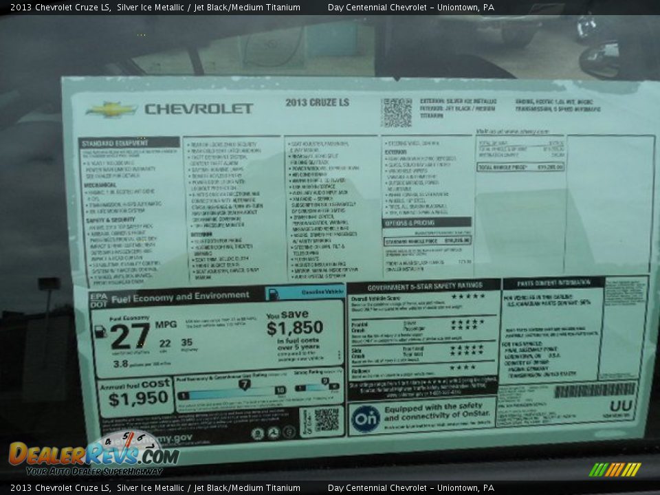 2013 Chevrolet Cruze LS Silver Ice Metallic / Jet Black/Medium Titanium Photo #8