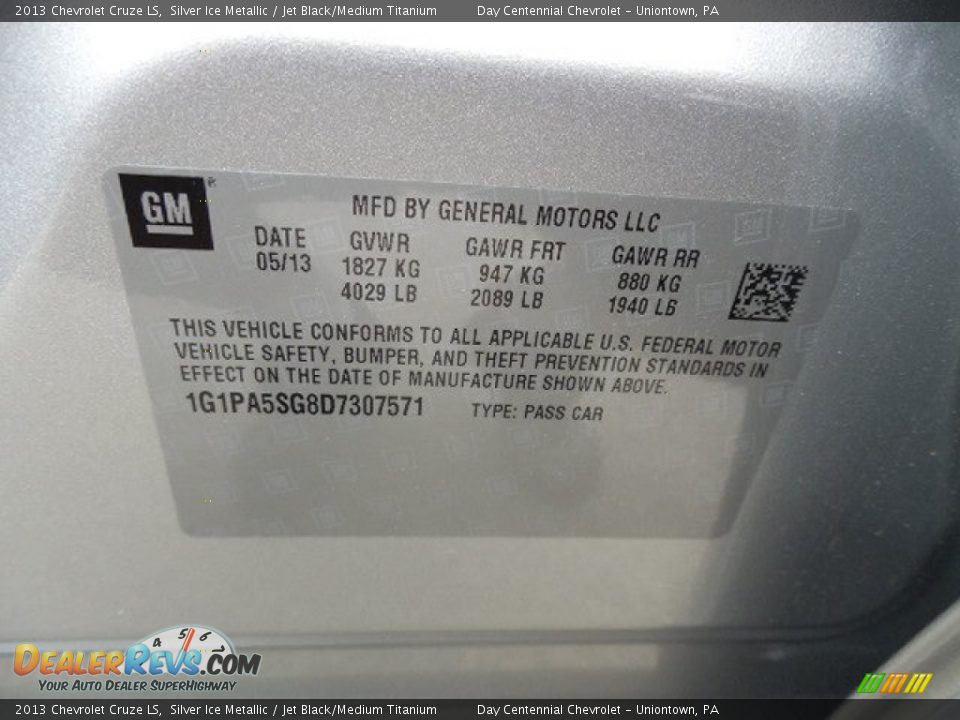 2013 Chevrolet Cruze LS Silver Ice Metallic / Jet Black/Medium Titanium Photo #19