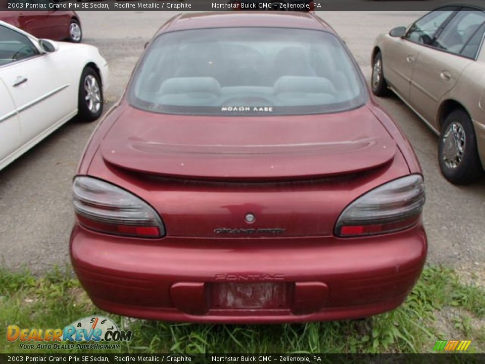 2003 Pontiac Grand Prix SE Sedan Redfire Metallic / Graphite Photo #5