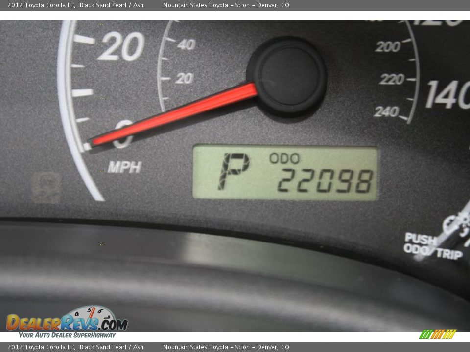 2012 Toyota Corolla LE Black Sand Pearl / Ash Photo #25