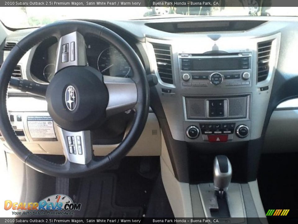 2010 Subaru Outback 2.5i Premium Wagon Satin White Pearl / Warm Ivory Photo #8