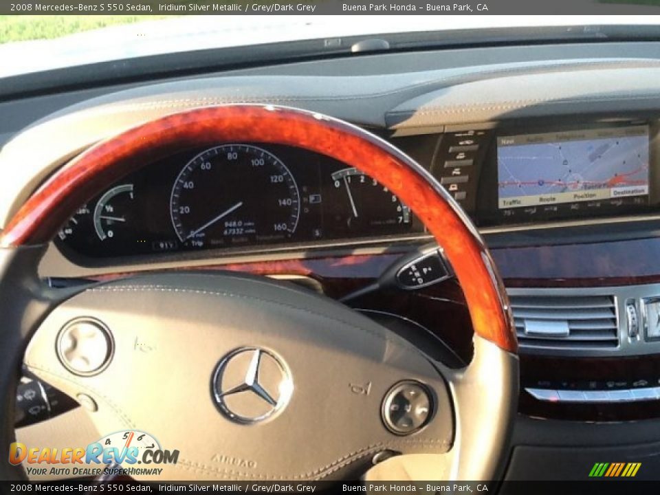 2008 Mercedes-Benz S 550 Sedan Iridium Silver Metallic / Grey/Dark Grey Photo #2