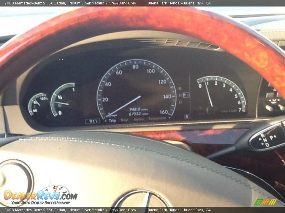 2008 Mercedes-Benz S 550 Sedan Iridium Silver Metallic / Grey/Dark Grey Photo #3