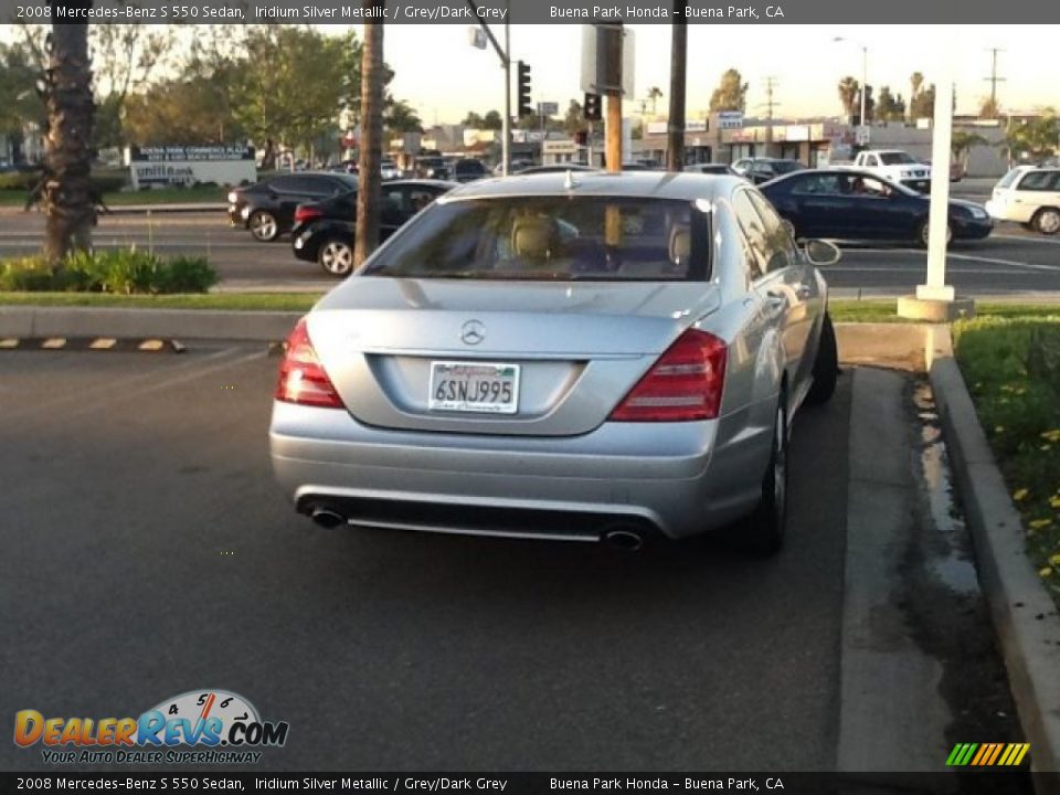 2008 Mercedes-Benz S 550 Sedan Iridium Silver Metallic / Grey/Dark Grey Photo #7