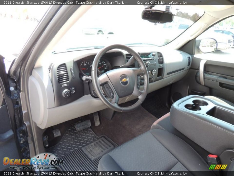 2011 Chevrolet Silverado 1500 LS Extended Cab Taupe Gray Metallic / Dark Titanium Photo #12