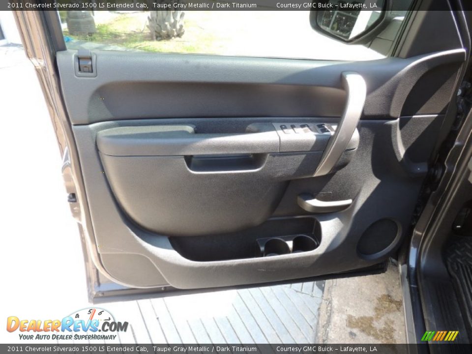 2011 Chevrolet Silverado 1500 LS Extended Cab Taupe Gray Metallic / Dark Titanium Photo #13