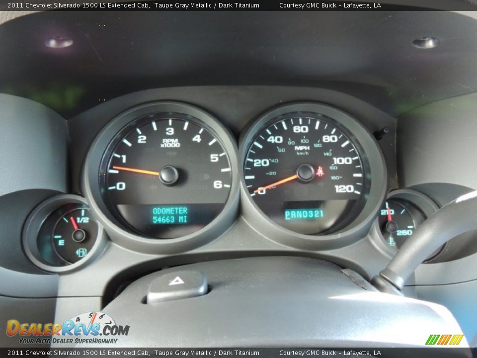2011 Chevrolet Silverado 1500 LS Extended Cab Taupe Gray Metallic / Dark Titanium Photo #15