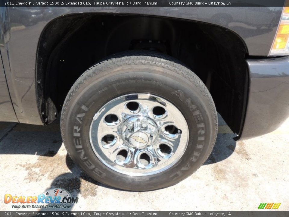 2011 Chevrolet Silverado 1500 LS Extended Cab Taupe Gray Metallic / Dark Titanium Photo #22