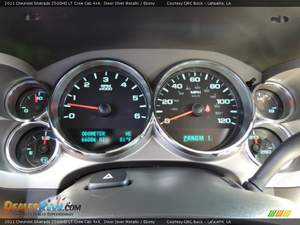 2011 Chevrolet Silverado 2500HD LT Crew Cab 4x4 Sheer Silver Metallic / Ebony Photo #15