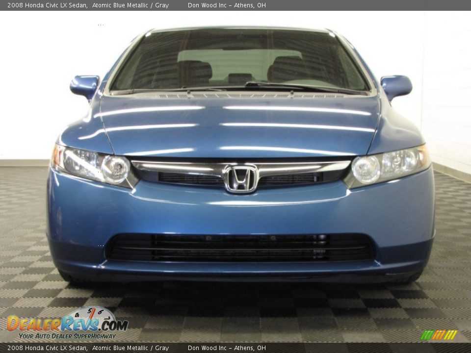 2008 Honda Civic LX Sedan Atomic Blue Metallic / Gray Photo #2