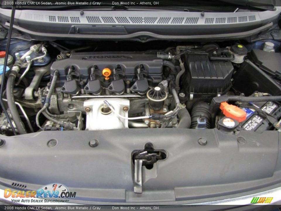 2008 Honda Civic LX Sedan Atomic Blue Metallic / Gray Photo #4
