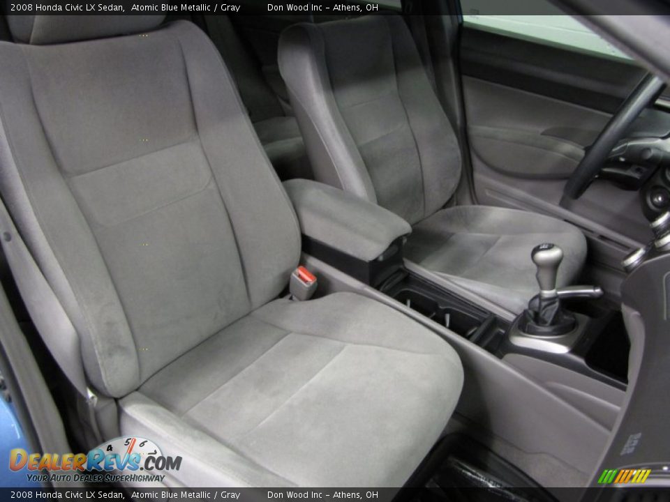 2008 Honda Civic LX Sedan Atomic Blue Metallic / Gray Photo #8