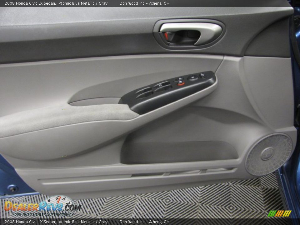 2008 Honda Civic LX Sedan Atomic Blue Metallic / Gray Photo #9