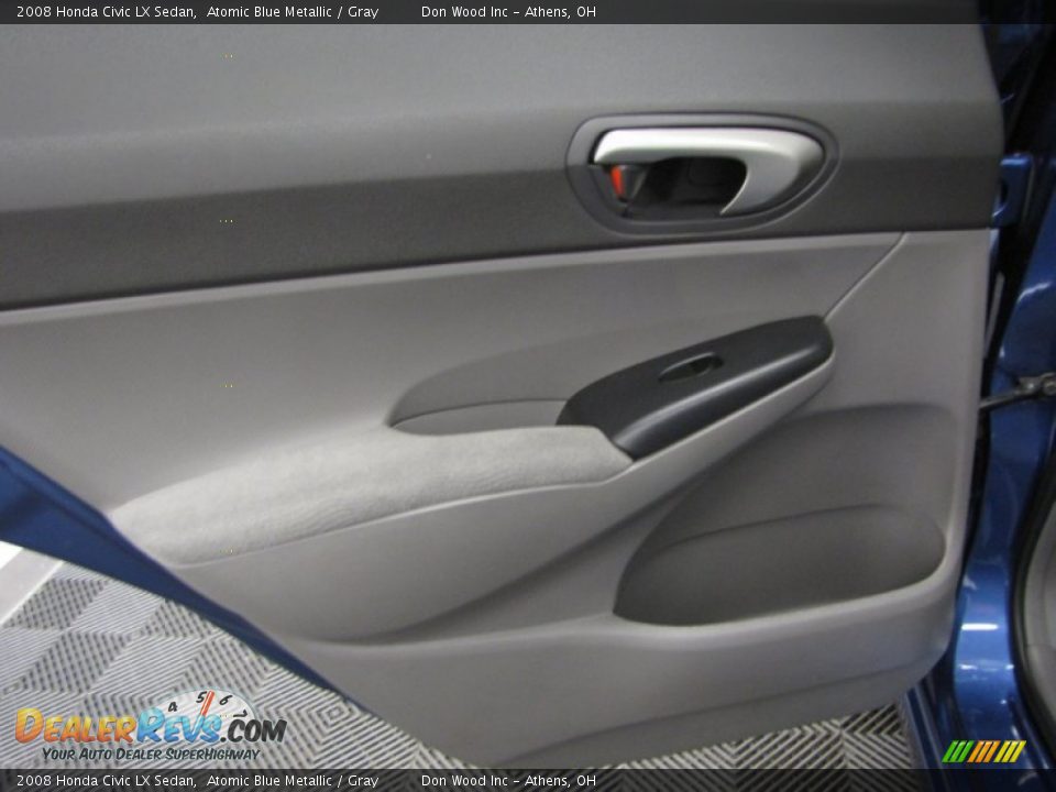 2008 Honda Civic LX Sedan Atomic Blue Metallic / Gray Photo #11