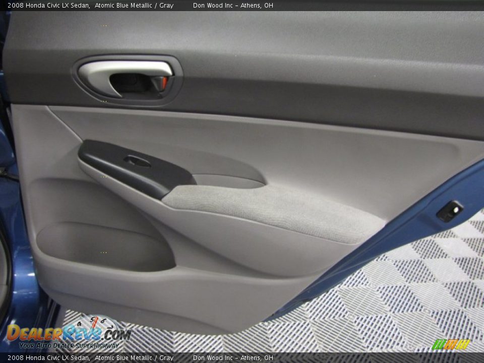 2008 Honda Civic LX Sedan Atomic Blue Metallic / Gray Photo #12
