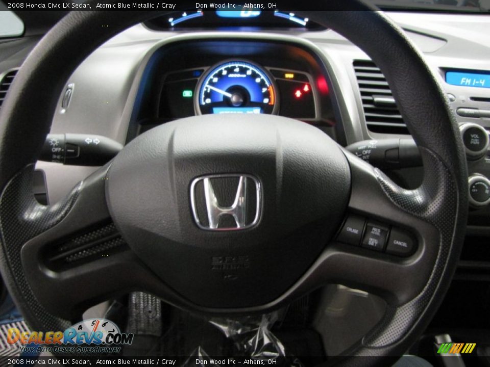 2008 Honda Civic LX Sedan Atomic Blue Metallic / Gray Photo #14
