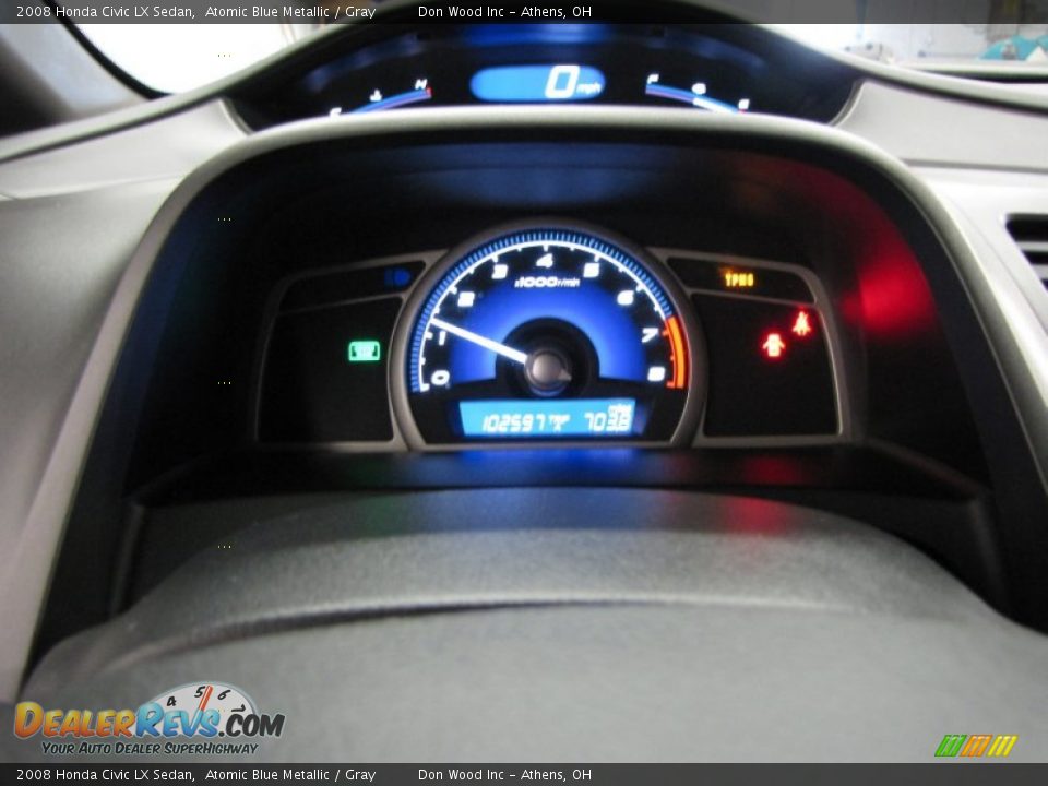 2008 Honda Civic LX Sedan Atomic Blue Metallic / Gray Photo #18