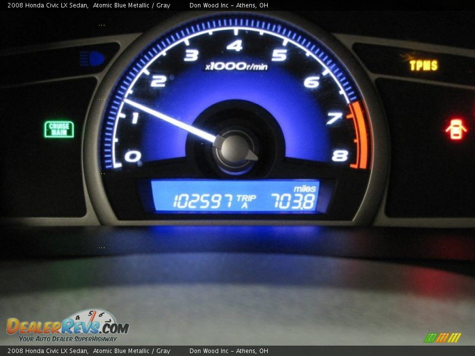 2008 Honda Civic LX Sedan Atomic Blue Metallic / Gray Photo #19