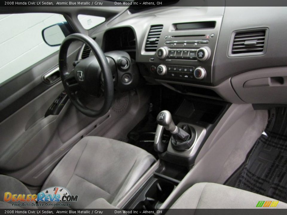 2008 Honda Civic LX Sedan Atomic Blue Metallic / Gray Photo #20