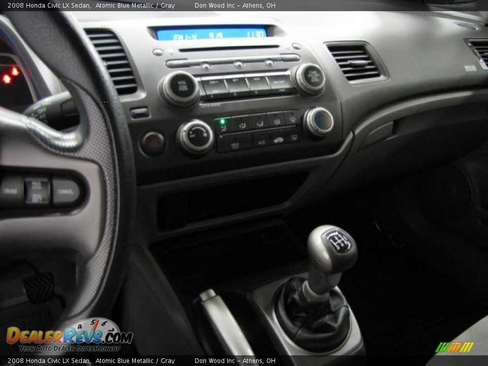 2008 Honda Civic LX Sedan Atomic Blue Metallic / Gray Photo #21