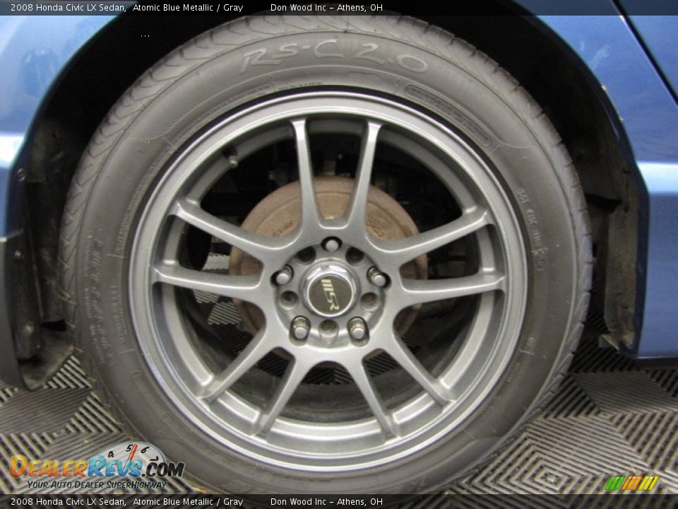 2008 Honda Civic LX Sedan Atomic Blue Metallic / Gray Photo #22