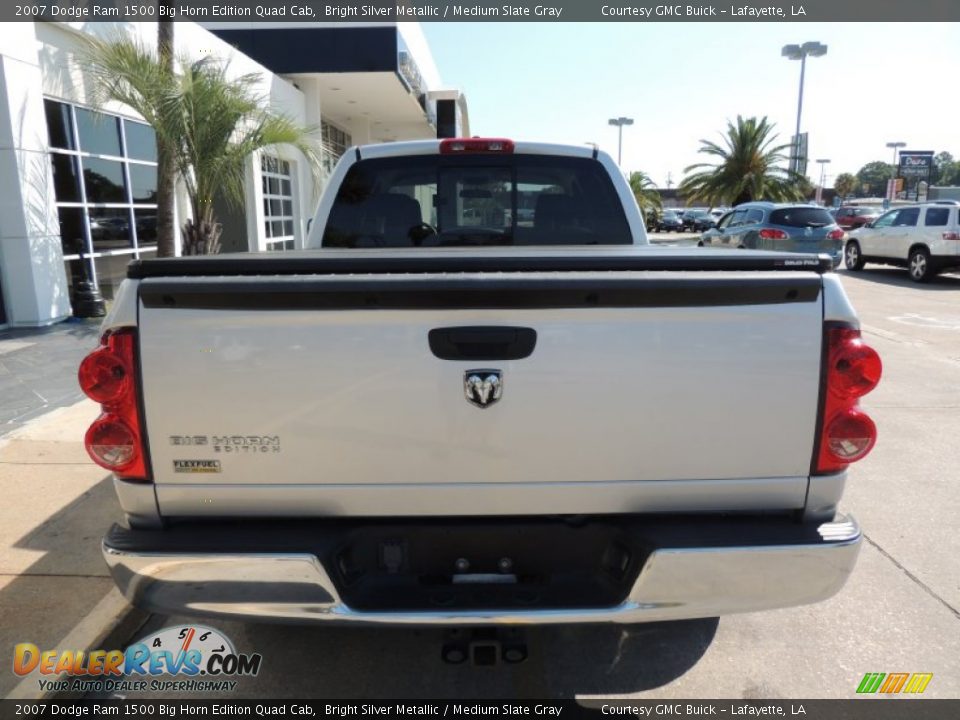 2007 Dodge Ram 1500 Big Horn Edition Quad Cab Bright Silver Metallic / Medium Slate Gray Photo #3