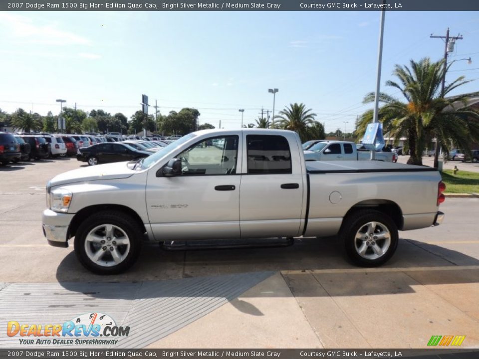 2007 Dodge Ram 1500 Big Horn Edition Quad Cab Bright Silver Metallic / Medium Slate Gray Photo #5