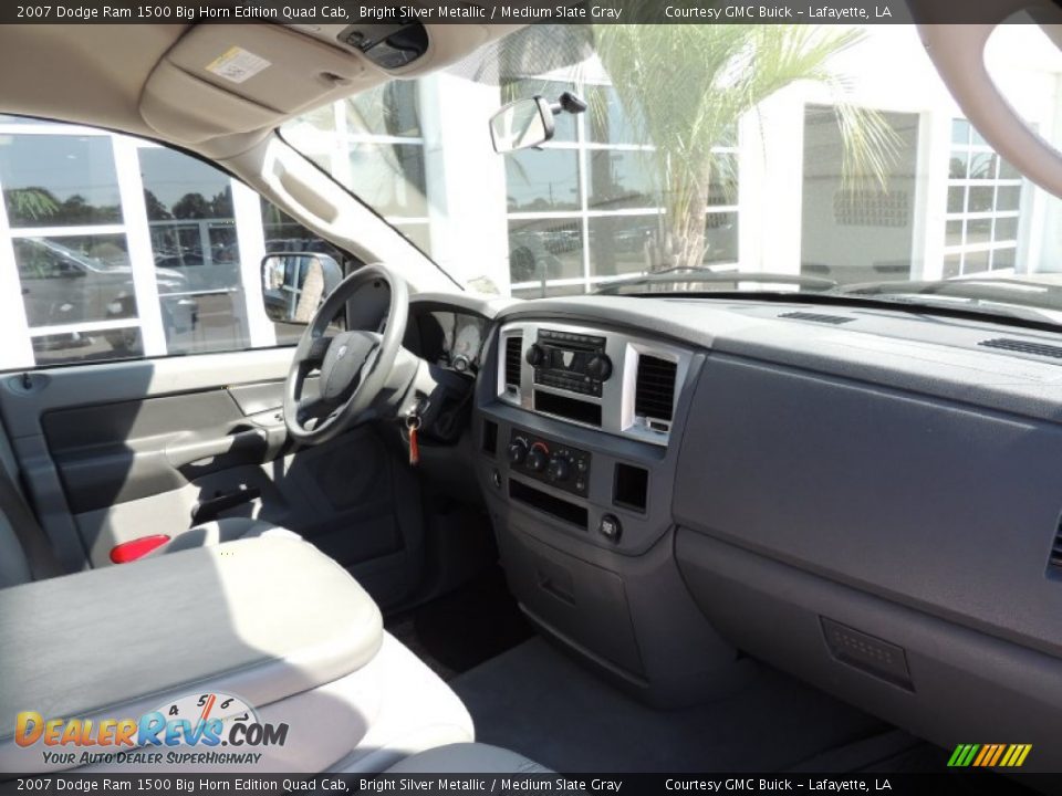 2007 Dodge Ram 1500 Big Horn Edition Quad Cab Bright Silver Metallic / Medium Slate Gray Photo #6