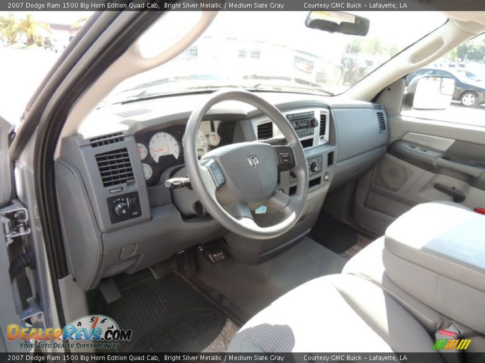 2007 Dodge Ram 1500 Big Horn Edition Quad Cab Bright Silver Metallic / Medium Slate Gray Photo #12