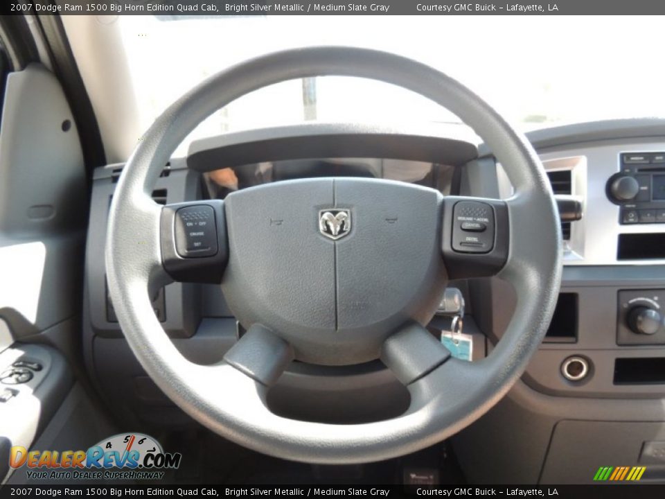 2007 Dodge Ram 1500 Big Horn Edition Quad Cab Bright Silver Metallic / Medium Slate Gray Photo #14