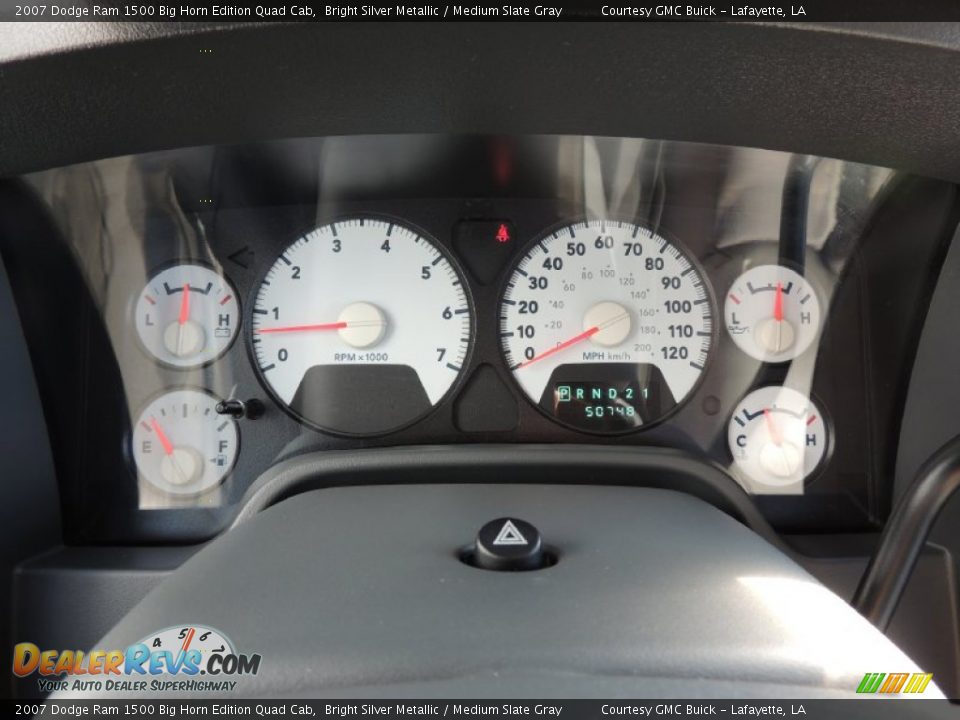 2007 Dodge Ram 1500 Big Horn Edition Quad Cab Bright Silver Metallic / Medium Slate Gray Photo #15