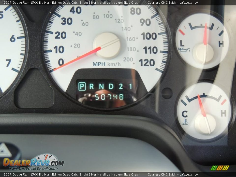 2007 Dodge Ram 1500 Big Horn Edition Quad Cab Bright Silver Metallic / Medium Slate Gray Photo #16