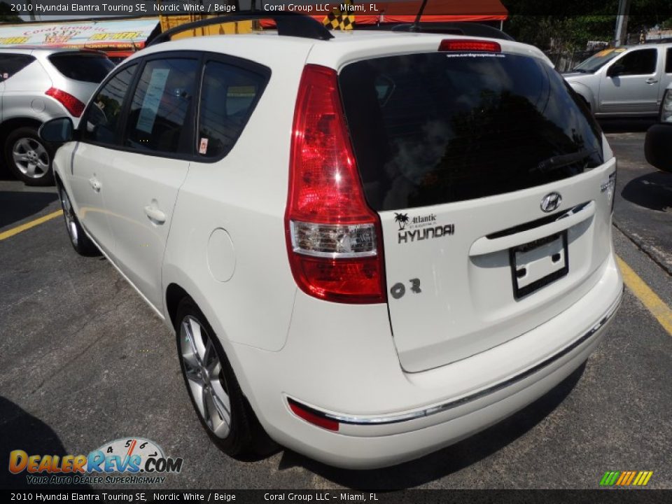 2010 Hyundai Elantra Touring SE Nordic White / Beige Photo #5