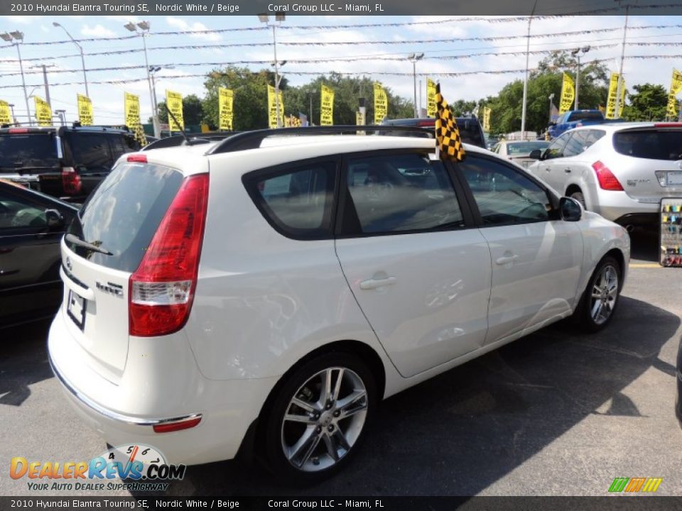 2010 Hyundai Elantra Touring SE Nordic White / Beige Photo #8