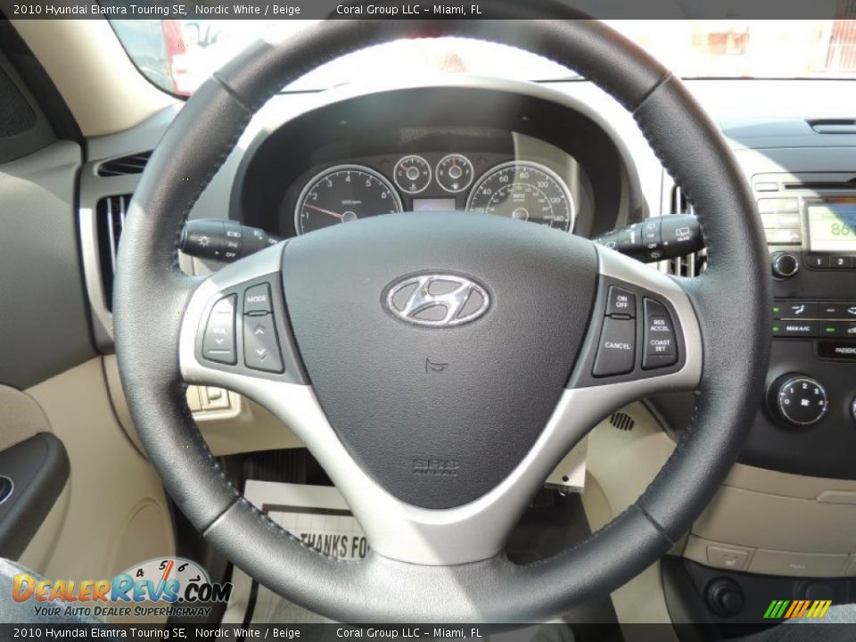 2010 Hyundai Elantra Touring SE Nordic White / Beige Photo #11